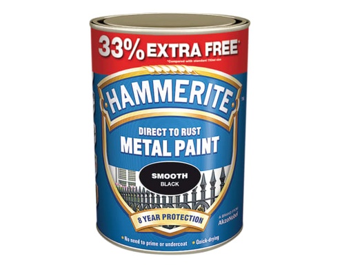 [HMMSFB750AV] Direct to Rust Smooth Finish Metal Paint Black 750ml + 33%