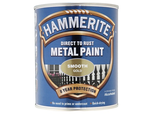 [HMMSFGO750] Direct to Rust Smooth Finish Metal Paint Gold 750ml