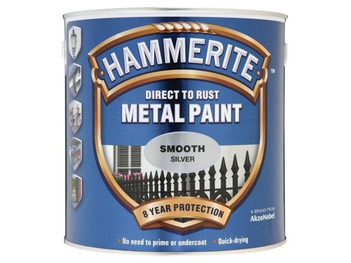 [HMMSFS25L] Direct to Rust Smooth Finish Metal Paint Silver 2.5 Litre