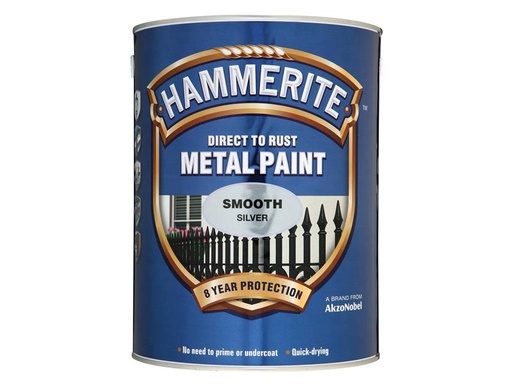 [HMMSFS5L] Direct to Rust Smooth Finish Metal Paint Silver 5 Litre