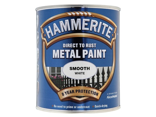 [HMMSFW750] Direct to Rust Smooth Finish Metal Paint White 750ml
