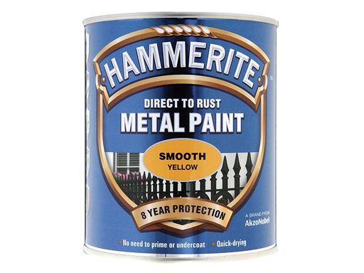 [HMMSFY750] Direct to Rust Smooth Finish Metal Paint Yellow 750ml