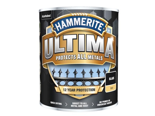 [HMMUMMBL750] Ultima Metal Paint Matt Black 750ml