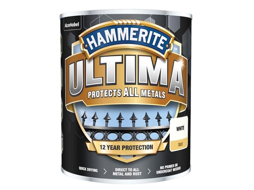 [HMMUMMWH750] Ultima Metal Paint Matt White 750ml