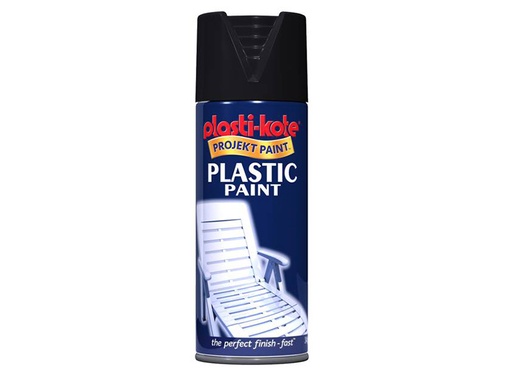 [PKT10606] Plastic Paint Spray Black Gloss 400ml