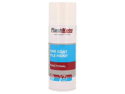 [PKT71026] Trade One Coat Spray Tile Paint Gloss White 400ml