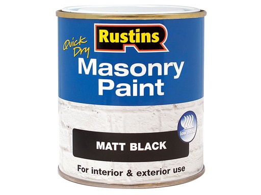 [RUSMASPB250] Quick Dry Masonry Paint Matt Black 250ml