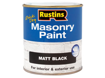 [RUSMASPB500] Quick Dry Masonry Paint Matt Black 500ml