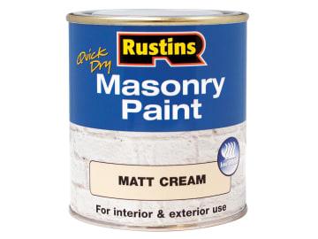 [RUSMASPC500] Quick Dry Masonry Paint Matt Cream 500ml