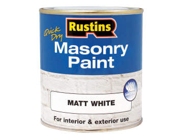 [RUSMASPW500] Quick Dry Masonry Paint Matt White 500ml