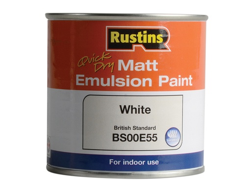 [RUSMEW250] Quick Dry Matt Emulsion Paint White 250ml