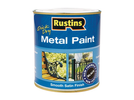 [RUSMPSSBL250] Quick Dry Metal Paint Smooth Satin Black 250ml