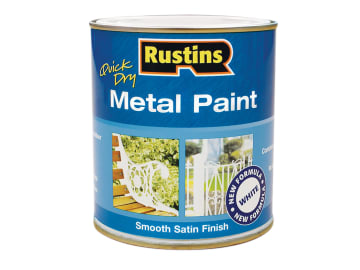 [RUSMPSSWH1L] Quick Dry Metal Paint Smooth Satin White 1 Litre