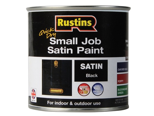 [RUSSJPSBKQD] Quick Dry Small Job Satin Paint Black 250ml