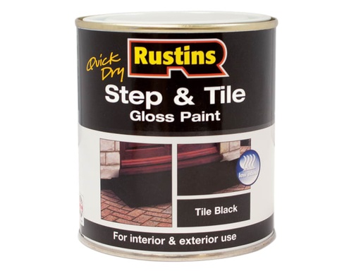 [RUSSTPBK500Q] Quick Dry Step & Tile Paint Gloss Black 500ml