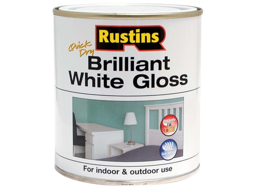 [RUSWGWB1L] Quick Dry Brilliant White Gloss 1 Litre