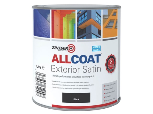 [ZINACEBK1L] AllCoat® Exterior Black 1 litre