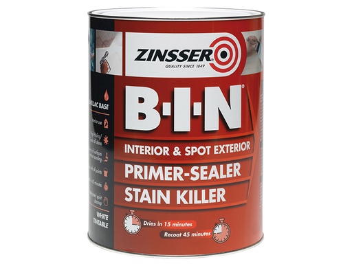 [ZINBIN500] B.I.N® Primer, Sealer & Stain Killer Paint White 500ml