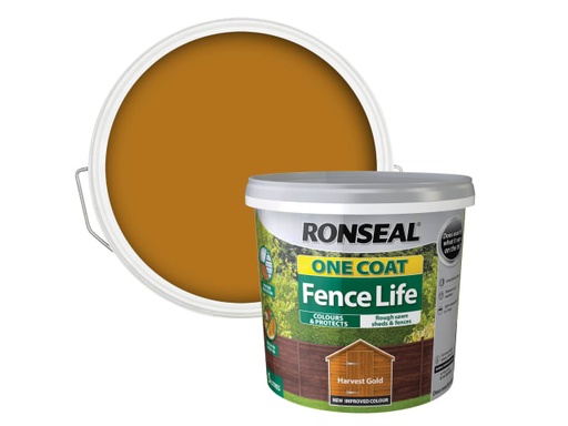 [RSLOCFLHG5L] One Coat Fence Life Harvest Gold 5 litre