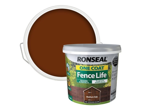 [RSLOCFLMO5L] One Coat Fence Life Medium Oak 5 litre