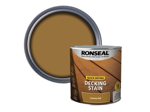 [RSLQDDSCO25L] Quick Drying Decking Stain Country Oak 2.5 litre