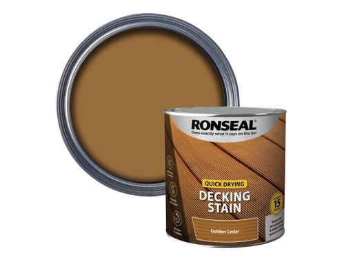 [RSLQDDSGC25L] Quick Drying Decking Stain Golden Cedar 2.5 litre