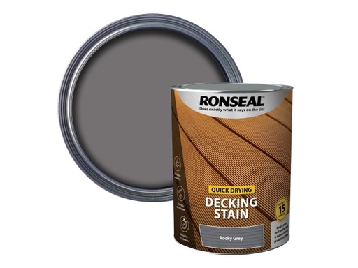 [RSLQDDSRG5L] Quick Drying Decking Stain Rocky Grey 5 litre
