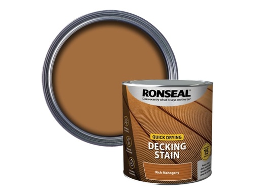 [RSLQDDSRM25L] Quick Drying Decking Stain Rich Mahogany 2.5 litre
