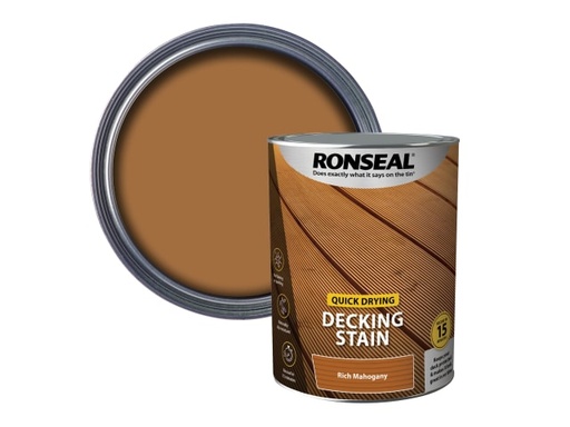[RSLQDDSRM5L] Quick Drying Decking Stain Rich Mahogany 5 litre