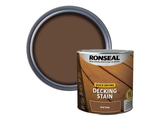 [RSLQDDSRT25L] Quick Drying Decking Stain Rich Teak 2.5 litre