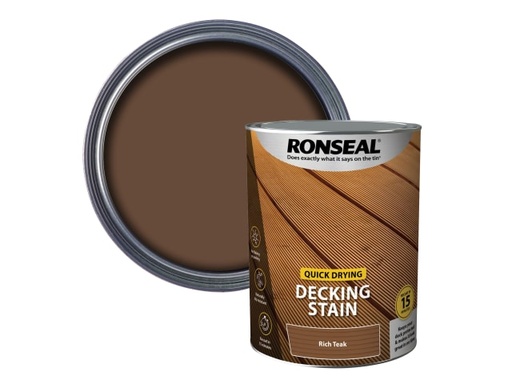 [RSLQDDSRT5L] Quick Drying Decking Stain Rich Teak 5 litre