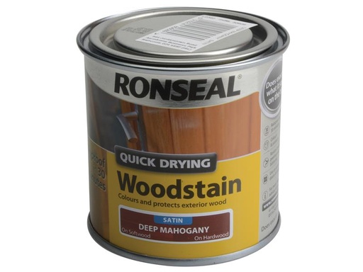 [RSLQDWSDM250] Quick Drying Woodstain Satin Deep Mahogany 250ml