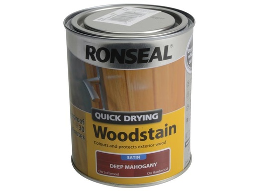 [RSLQDWSDM750] Quick Drying Woodstain Satin Deep Mahogany 750ml