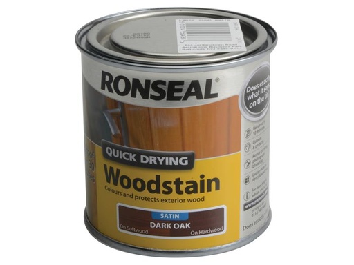 [RSLQDWSDO250] Quick Drying Woodstain Satin Dark Oak 250ml
