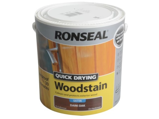 [RSLQDWSDO25L] Quick Drying Woodstain Satin Dark Oak 2.5 litre