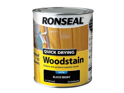 [RSLQDWSE750] Quick Drying Woodstain Satin Ebony 750ml