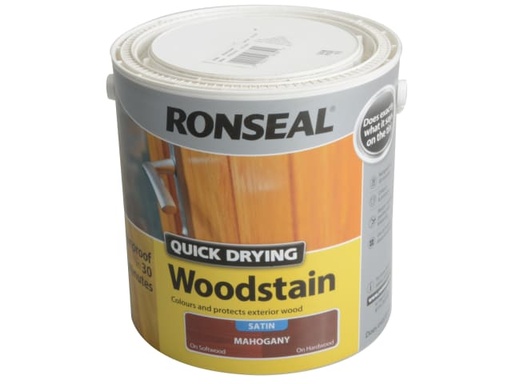 [RSLQDWSM25L] Quick Drying Woodstain Satin Mahogany 2.5 litre