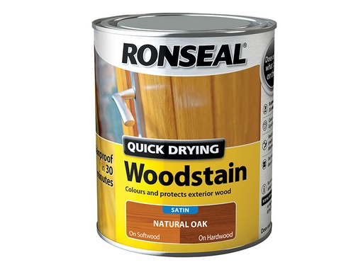 [RSLQDWSNO750] Quick Drying Woodstain Satin Natural Oak 750ml