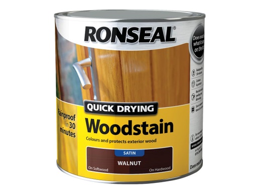 [RSLQDWSSW25L] Quick Drying Woodstain Satin Smoked Walnut 2.5 litre