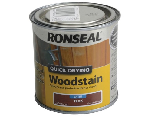 [RSLQDWST250] Quick Drying Woodstain Satin Teak 250ml