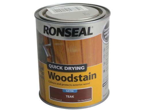 [RSLQDWST750] Quick Drying Woodstain Satin Teak 750ml