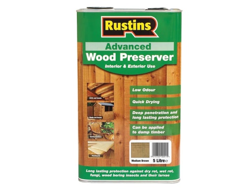 [RUSAWPMB5L] Advanced Wood Preserver Mid Brown 5 litre
