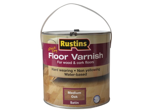 [RUSQDCFVMO25] Quick Dry Coloured Floor Varnish Medium Oak 2.5 litre