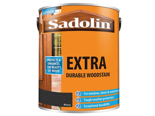[SAD5012999] Extra Durable Woodstain Ebony 5 litre
