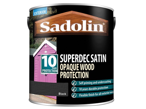 [SAD5028829] Superdec Opaque Wood Protection Black Satin 2.5 litre