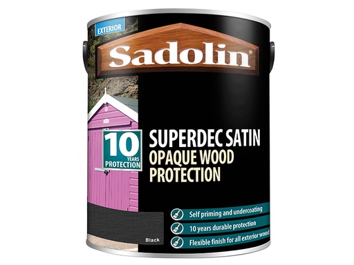 [SAD5028830] Superdec Opaque Wood Protection Black Satin 5 litre