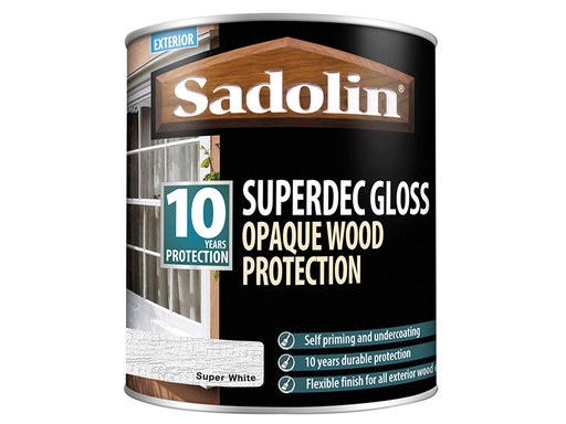 [SAD5028850] Superdec Opaque Wood Protection Super White Gloss 1 litre