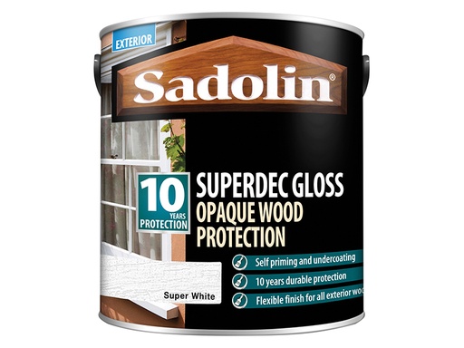 [SAD5028851] Superdec Opaque Wood Protection Super White Gloss 2.5 litre