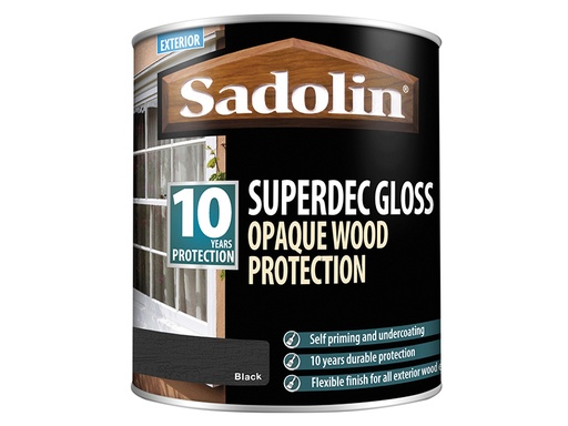 [SAD5028853] Superdec Opaque Wood Protection Black Gloss 1 litre