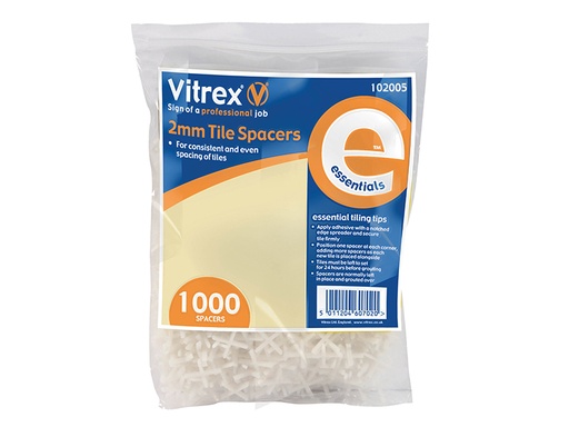 [VIT102005] Essential Tile Spacers 2mm (Pack 1000)